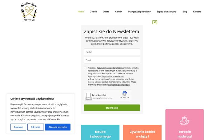 Snimka zaslona za dietetyk-kb.pl