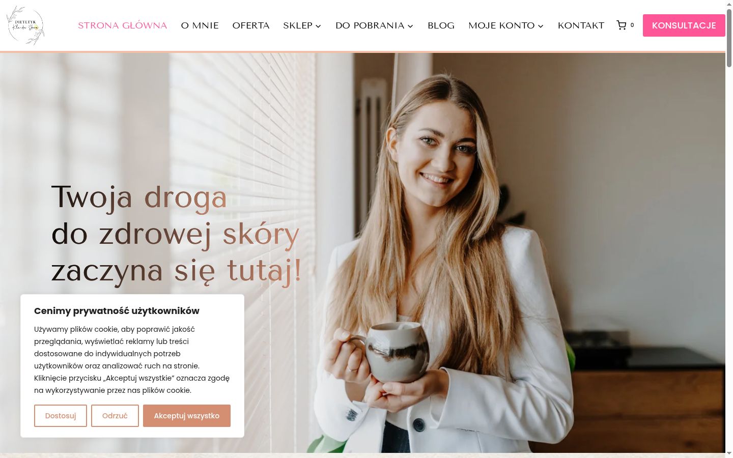 Snimka zaslona bannera za privolu prikazanog prije bilo kakve interakcije