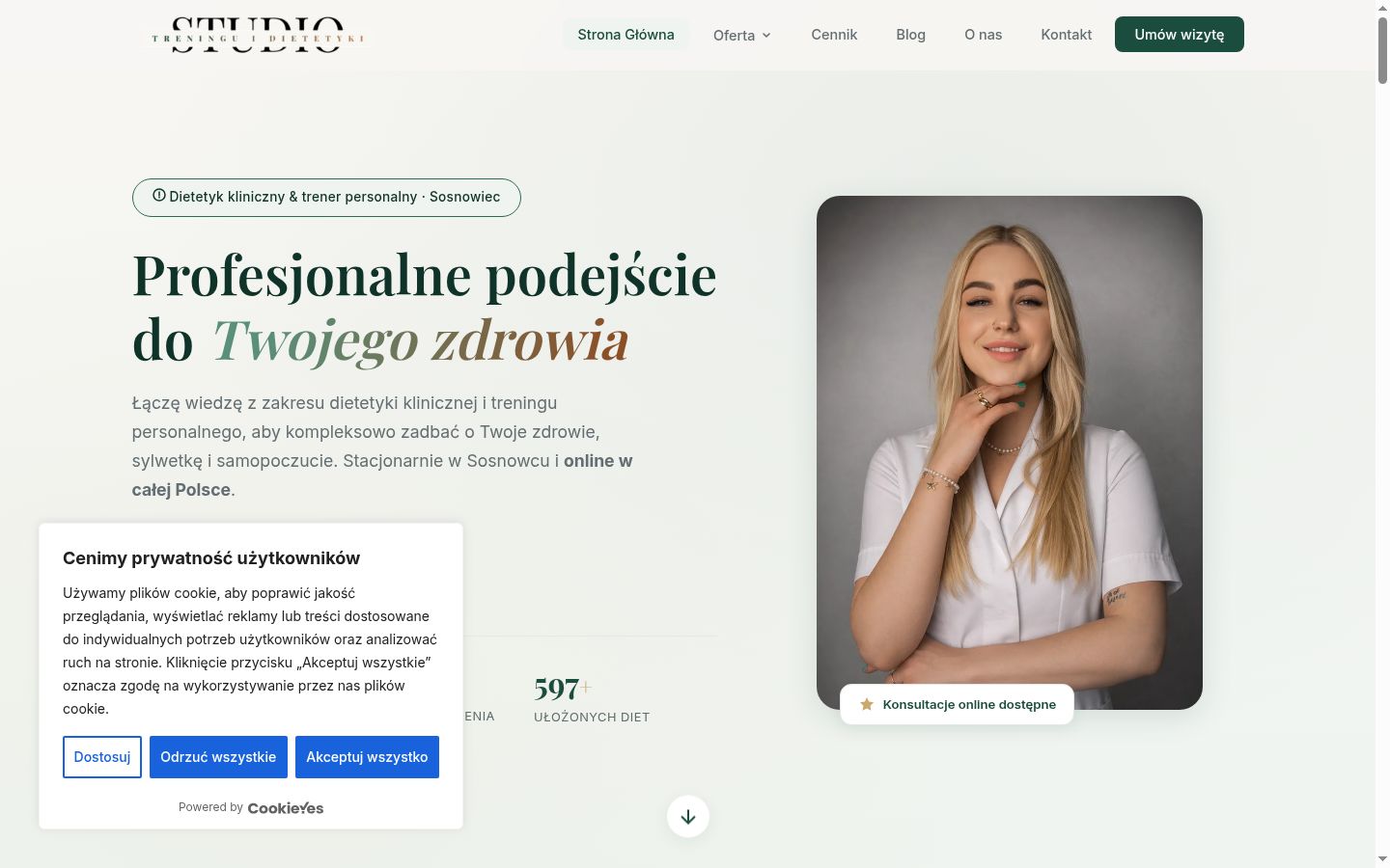 Screenshot tal-banner tal-kunsens muri qabel kwalunkwe interazzjoni