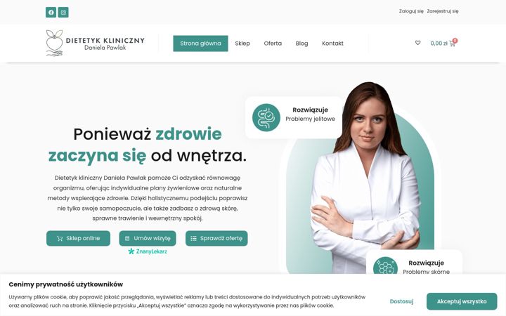 Snimka zaslona za dietetyk-pawlak.pl
