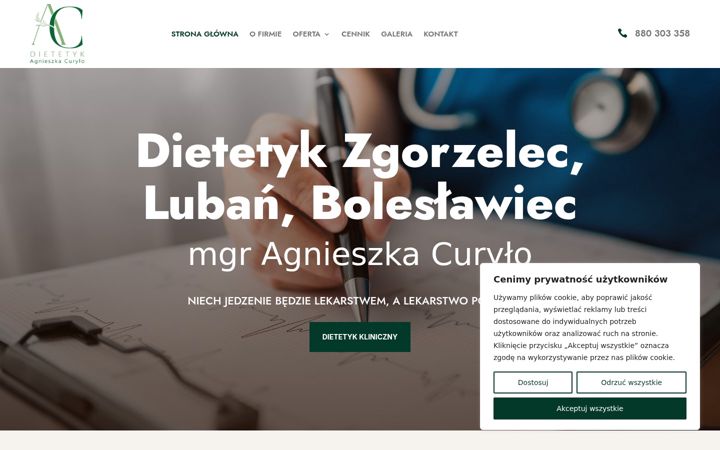Snimka zaslona za dietetykagnieszkacurylo.pl