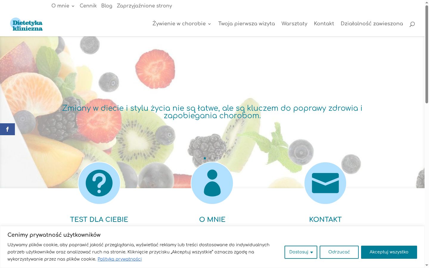 Screenshot tal-banner tal-kunsens muri qabel kwalunkwe interazzjoni