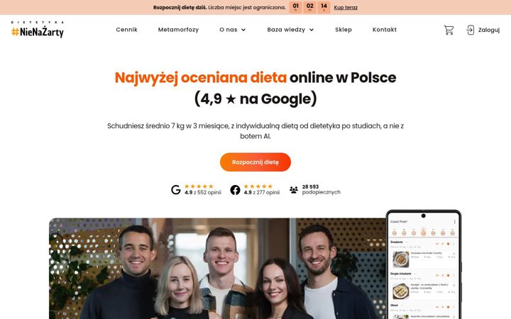 Screenshot of dietetykanienazarty.pl