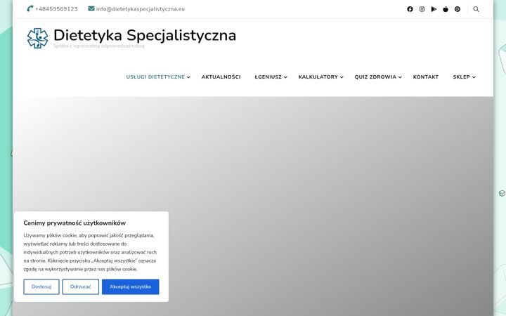 Ekrānuzņēmums no dietetykaspecjalistyczna.eu