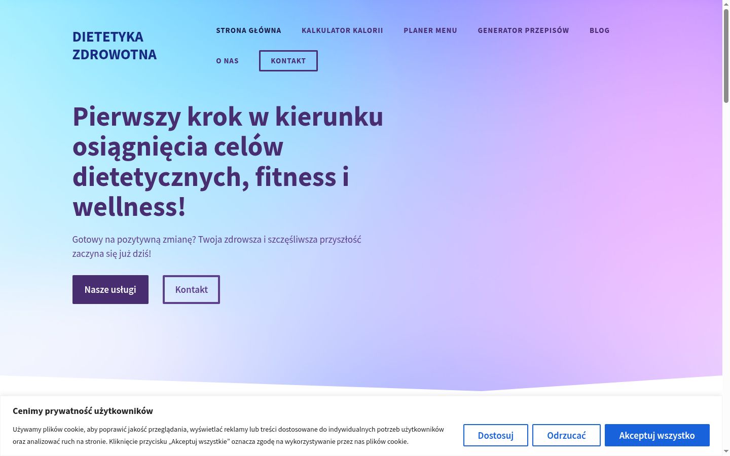 Snimka zaslona bannera za privolu prikazanog prije bilo kakve interakcije