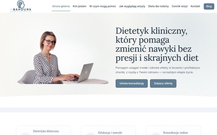 Екранна снимка на dietetykbandura.pl