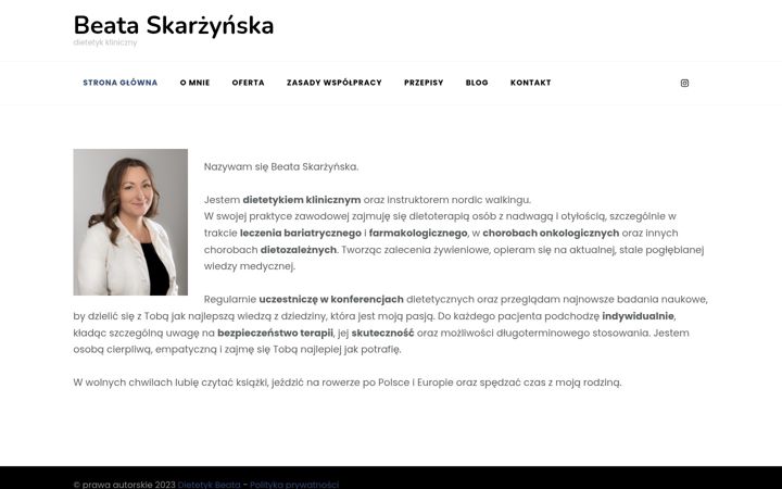 Captura de pantalla de dietetykbeata.pl