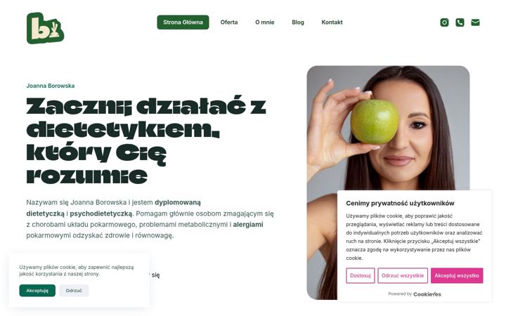Екранна снимка на dietetykborowska.pl