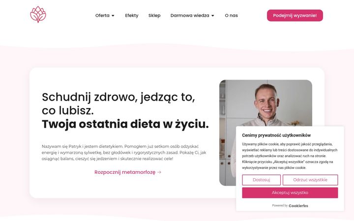 Snimka zaslona za dietetykchmielarz.pl