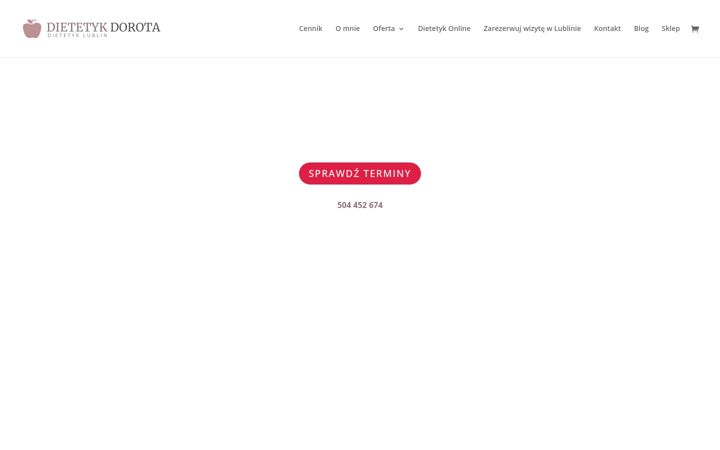 Екранна снимка на dietetykdorota.pl