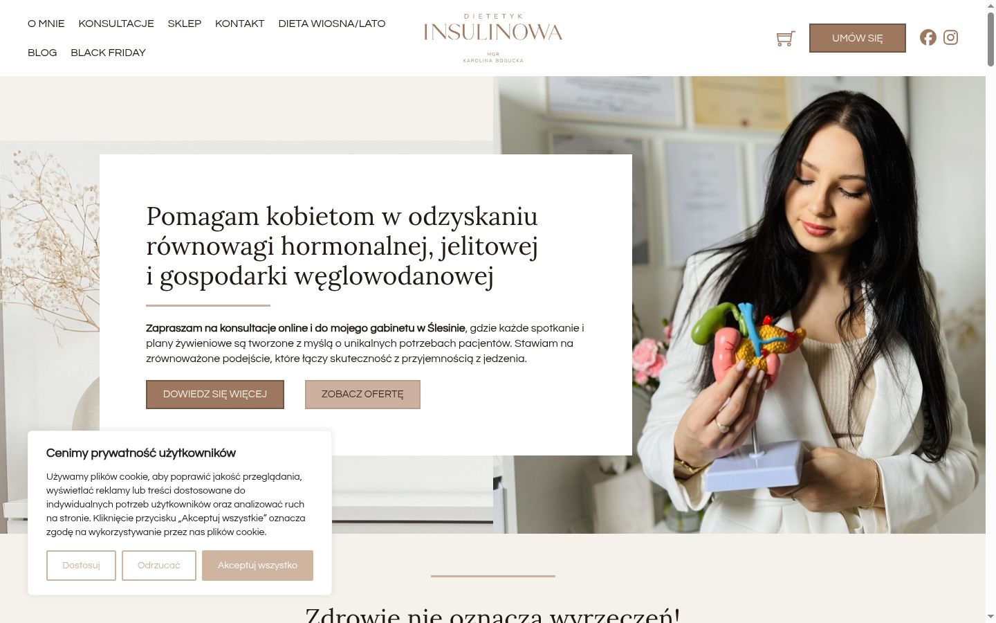 Zrzut ekranu banera zgody wyświetlanego przed jakąkolwiek interakcją