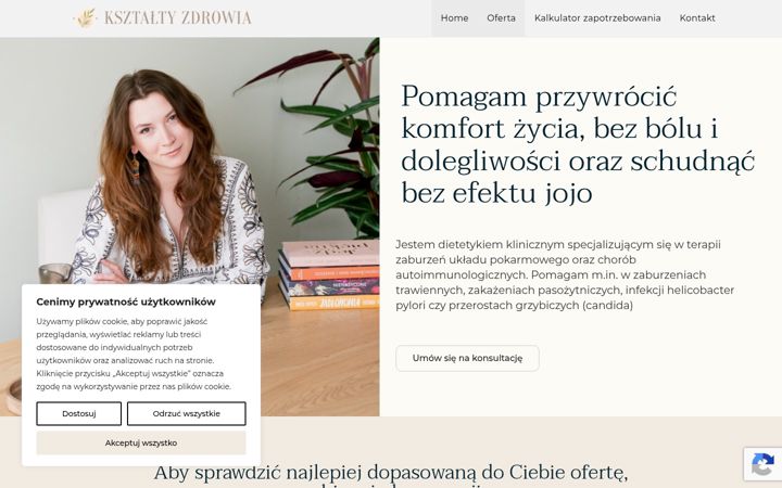 Екранна снимка на dietetykjoanna.pl
