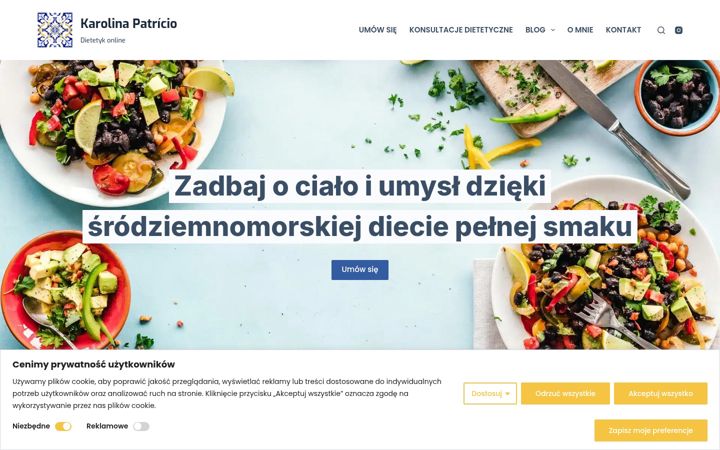 Snimka zaslona za dietetykpatricio.pl