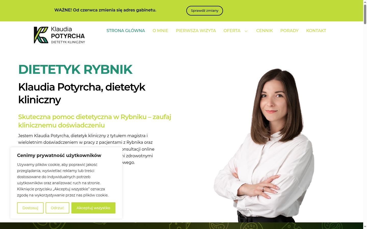 Snimka zaslona bannera za privolu prikazanog prije bilo kakve interakcije