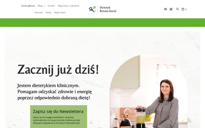 Snimka zaslona za dietetykrenatakaras.pl