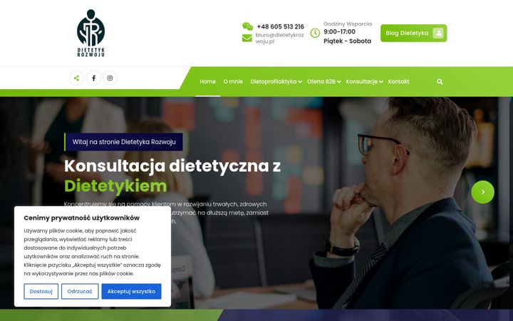 Snimka zaslona za dietetykrozwoju.pl