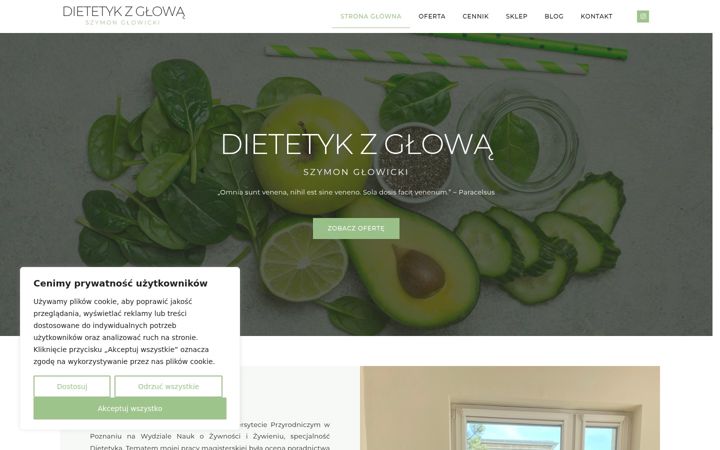 Snimka zaslona za dietetykzglowa.pl