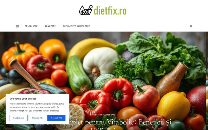 Screenshot of dietfix.ro