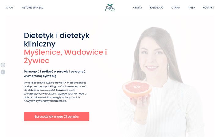Snimka zaslona za dietfly.pl