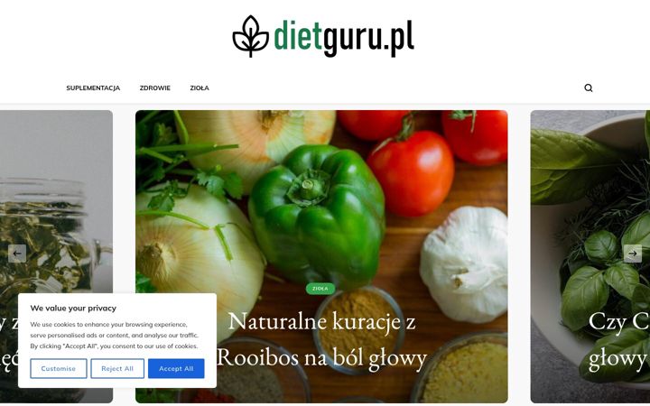 Snimka zaslona za dietguru.pl