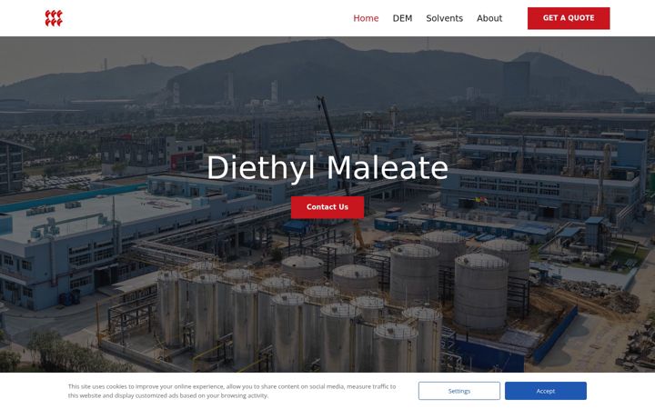 Screenshot of diethylmaleate.com