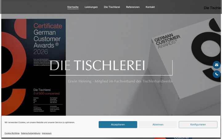 Screenshot ta' dietischlerei.de