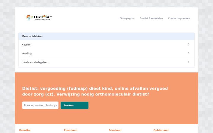 Screenshot του dietist-overzicht.nl