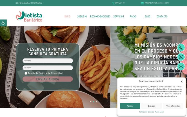 Screenshot of dietistabariatrico.com