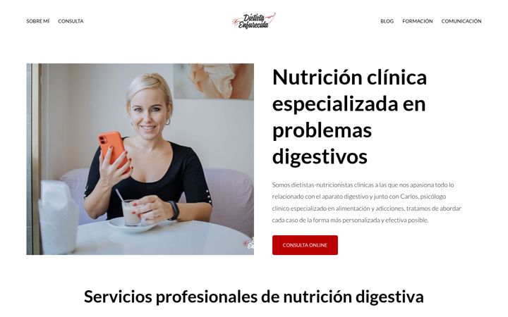 Screenshot of dietistaenfurecida.com