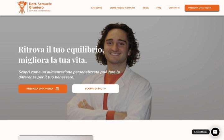 Screenshot ta' dietistagraniero.it