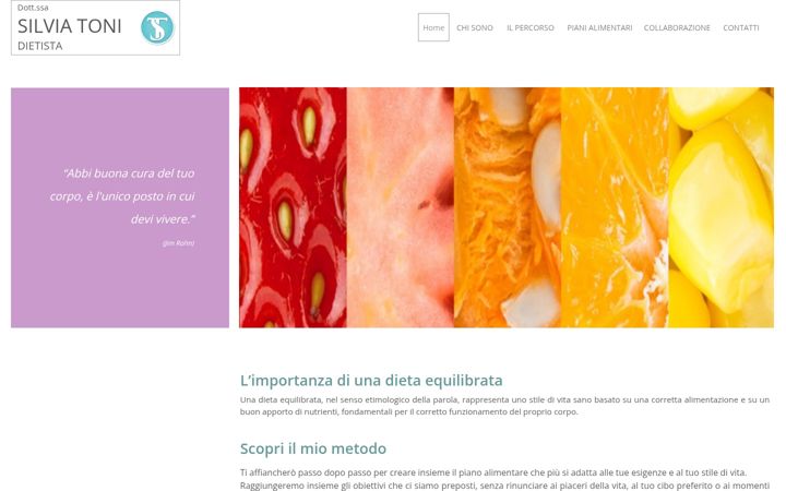 Screenshot of dietistasilviatoni.it
