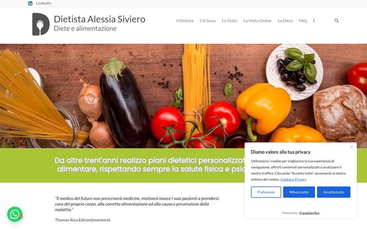 Screenshot of dietistasiviero.it