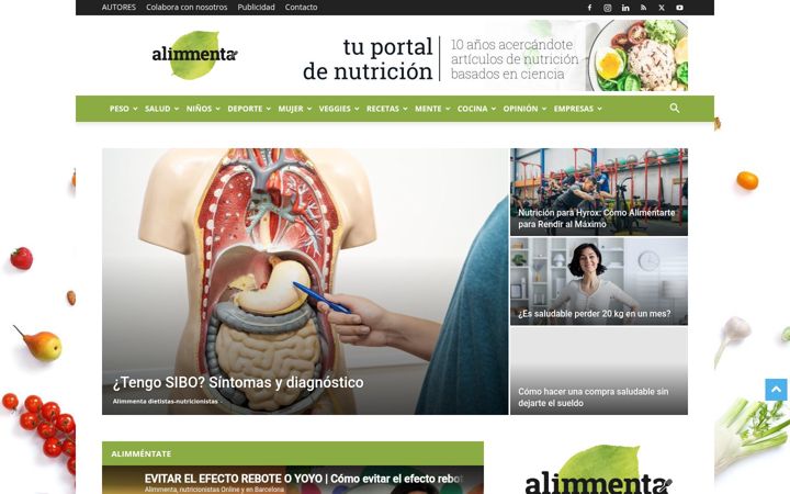 Skjámynd af dietistasnutricionistas.es