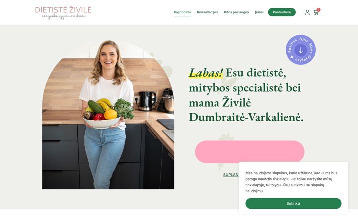 Ekrano kopija dietistezivile.lt
