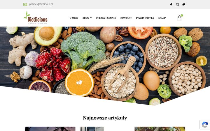Екранна снимка на dietlicious.pl