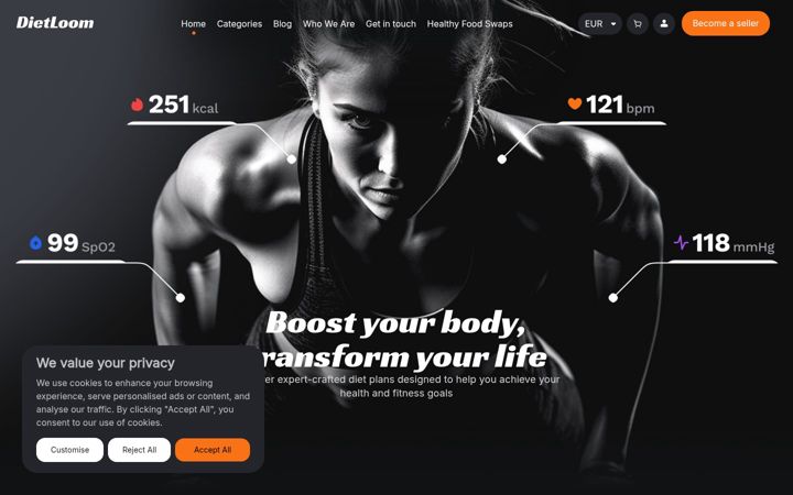 Screenshot of dietloom.com
