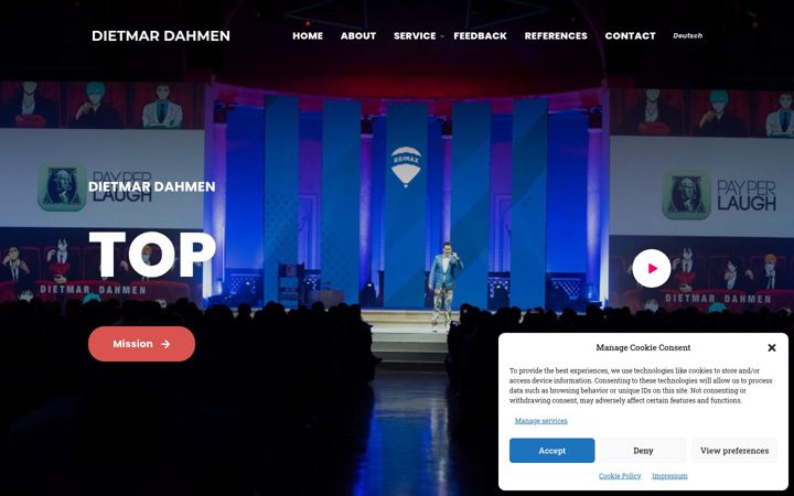 Screenshot of dietmardahmen.com