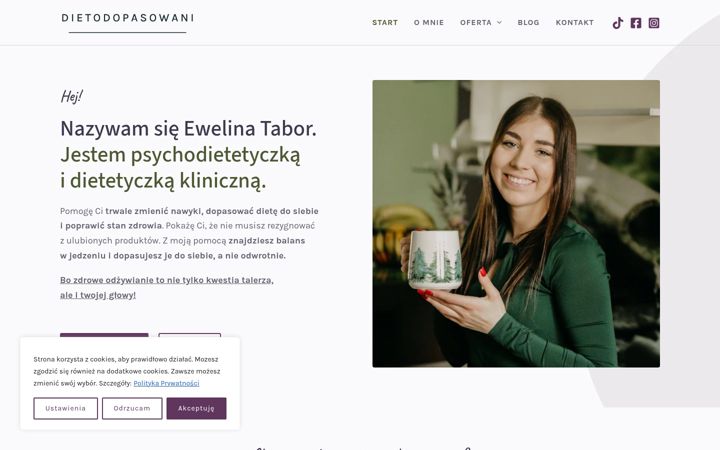 Екранна снимка на dietodopasowani.pl