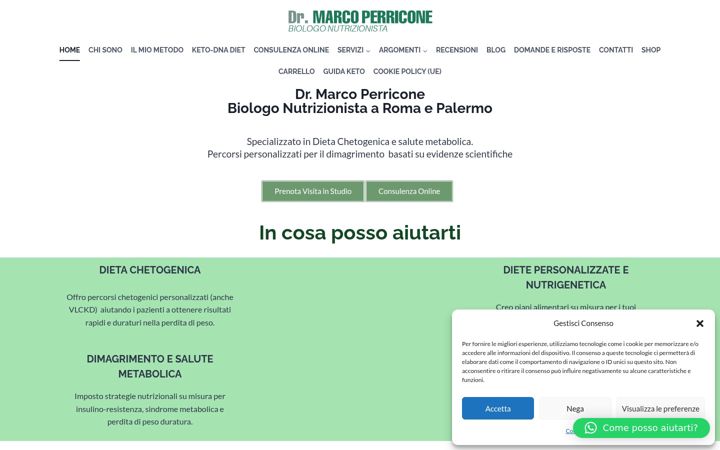 Screenshot ta' dietologonutrizionista.roma.it
