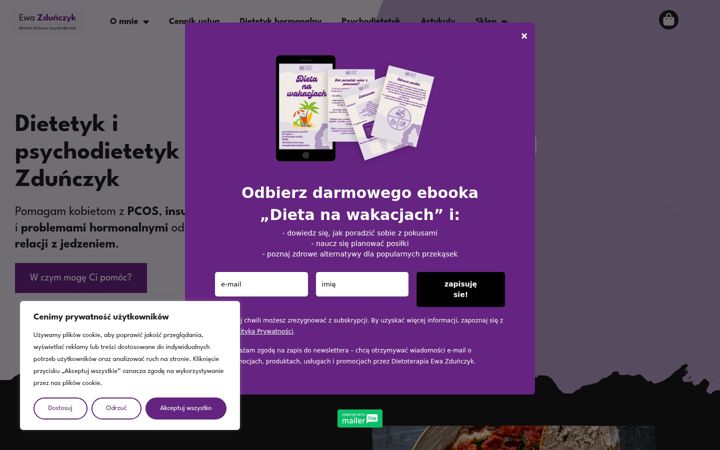 Екранна снимка на dietoterapia-online.pl