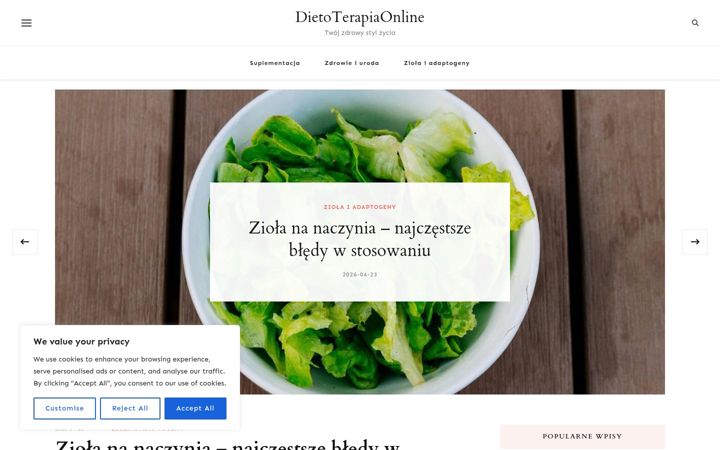 Екранна снимка на dietoterapiaonline.pl