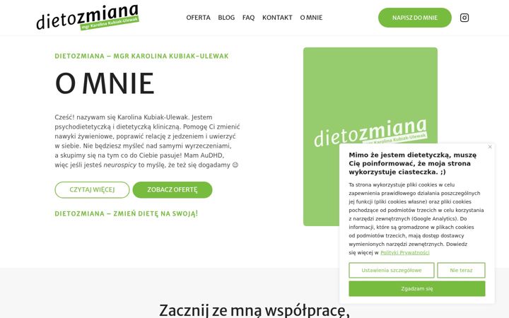 Екранна снимка на dietozmiana.pl