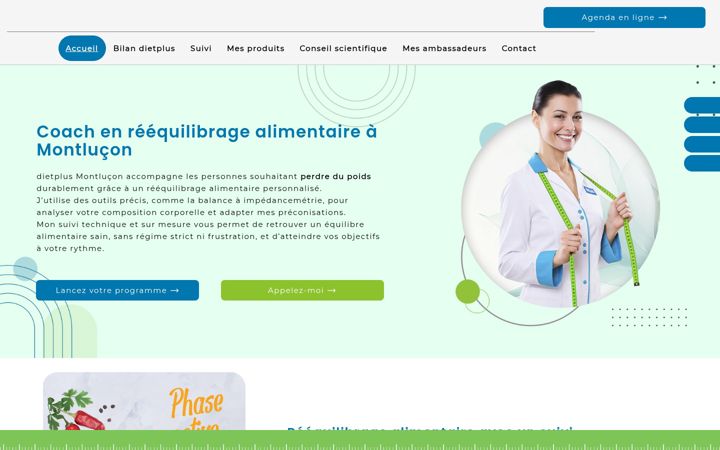Ekrānuzņēmums no dietplus-montlucon.fr