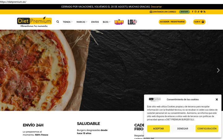 Skjermbilde av dietpremium.es