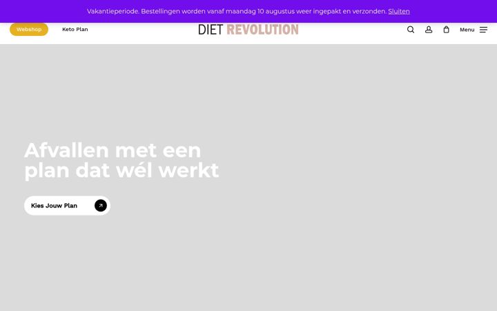 Screenshot του dietrevolution.nl