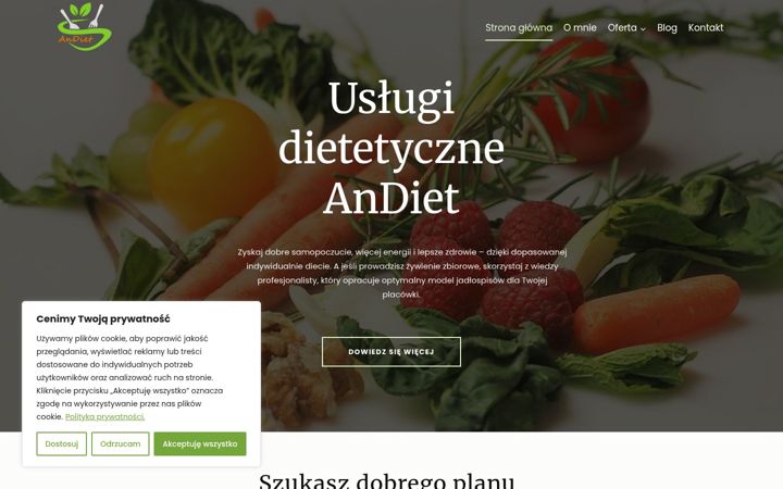 Екранна снимка на dietyanety.pl