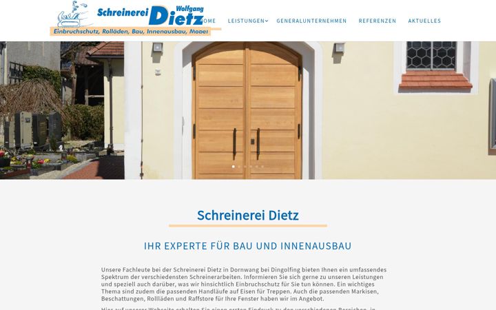Screenshot stránky dietz-schreinerei.de