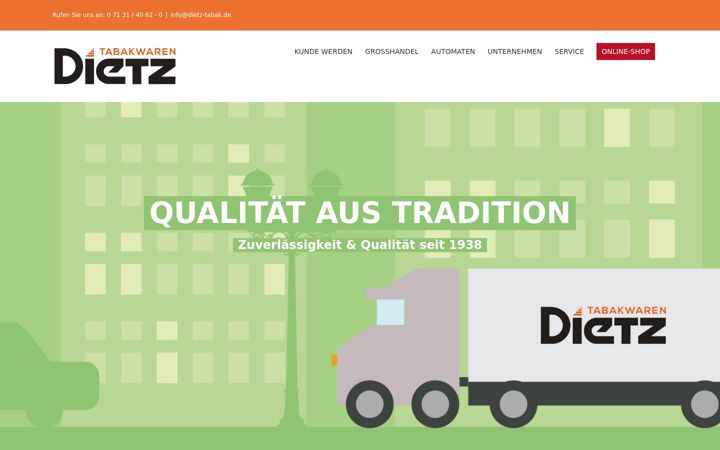 Captura de pantalla de dietz-tabak.de