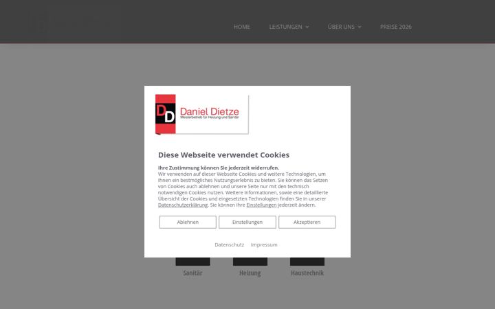 Screenshot stránky dietze-sh.de