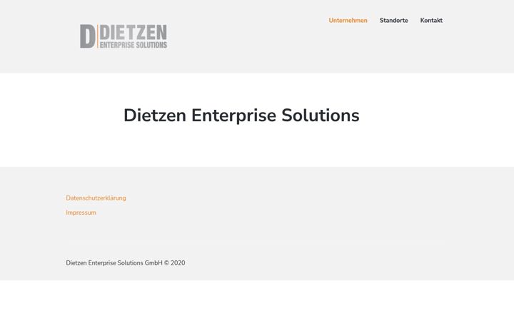 Screenshot stránky dietzen-enterprise.de